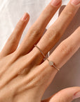 Round Diamond Disc Stacker - Ring