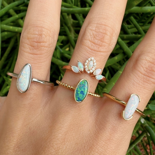 Sofia Australian Opal Ring. - Austral Stones