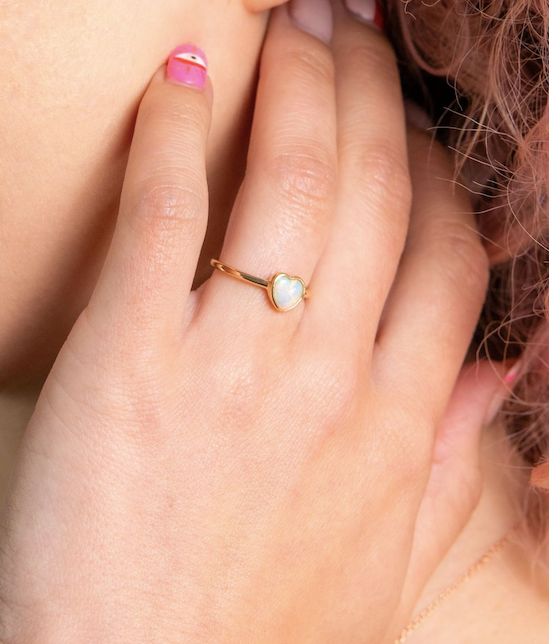 Oval Australian Opal Ring - Lydia – Sunday Island Jewelry