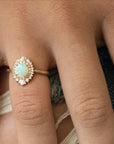 Arielle Diamond Opal Ring - Rings