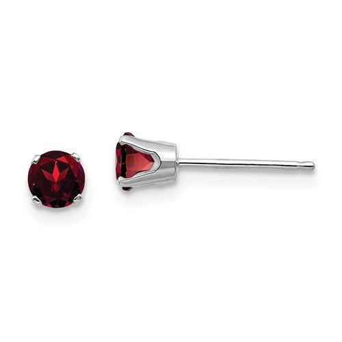 Garnet Stud Earrings - Earrings