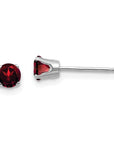 Garnet Stud Earrings - Earrings