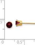 Garnet Stud Earrings - Earrings